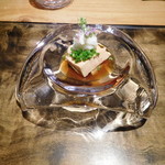 御料理 光安 - 辛み大根をのせた鮟肝