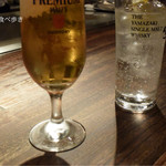 鉄板焼さくら - 生ビールと生レモンサワー