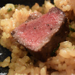 鉄板焼さくら - お肉オンザライス