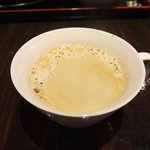 食べ門 - 半参鶏湯＆生ビール 1080円 のコーヒー