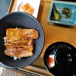 駒形前川 - [料理] うな丼 セット全景♪ｗ ②