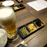 Niigata Shuhan Echigo No Kaze - 生ビールとお通し