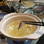 鮨松榮 - 明石産天然鯛しゃぶ（フュメ・ド・ポワソン）