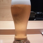 八新鮨 - 生ビールの管理も完璧です！