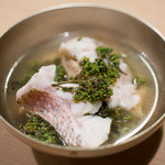 うを徳 - 2017.4 花山椒しゃぶしゃぶ1杯目 対馬ノドグロ