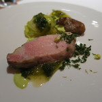 レフェルヴェソンス - 29年4月　遺産～今帰人アグーを薪火で、蕗の薹とブルーチーズ二世古空、あおさのりと春キャベツ