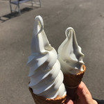 八紘学園 農産物直売所 - 【2017年04月】左：ソフト大＠270円、右：ソフト小@160円、購入(^.^)❗️