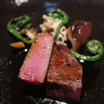 レストラン ラッセ - 29年4月　滋賀より　職人が極める絶妙な55日熟成　近江牛フィレ断面
