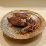 日本橋蛎殻町 すぎた - 蒸した蛍烏賊の味噌漬け