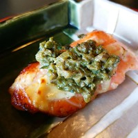 東京 芝 とうふ屋うかい - 鱒ふき味噌焼　ふき味噌がほろ苦がまたいい