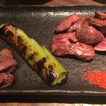 とりのほまれ - ホルモン焼き \580