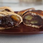 清寿軒 - 栗最中（単品\220.-）と栗まんじゅう（単品\220.-）