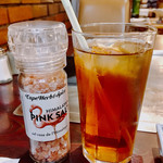 磐梯 - マイ岩塩とサービス烏龍茶