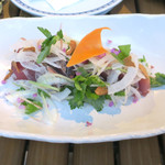 恵比寿 箸庵 - 初カツオのサラダ仕立て