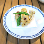 恵比寿 箸庵 - 蓮根の肉詰め天