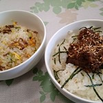 游泉 - 肉めし150円　半チャーハン250円　2017.4