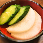 川豊 - 付け合わせのお新香