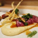 SUGALABO - 18.黒毛和牛・春菊・モリーユ茸