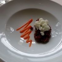 小笠原伯爵邸 - 赤米のアロスメロッソ アオリイカ ピメントチョリセロソース