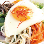 Namul bibimbap made with vegetables directly delivered from Korea