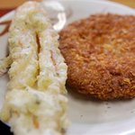 中西うどん - メンチカツ・ちくわ天