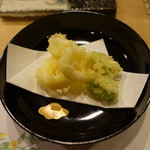 すし処 睦月 - 2017.04 烏賊、そら豆天ぷら