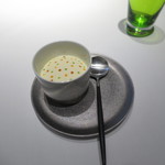 ホワイトアスパラ、ズワイガニのババロワ