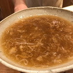 銀座 しのはら - ふかひれ入り餡かけ