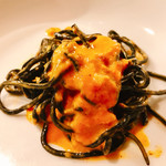名前のないイタリア料理店 - 『ウニとイカ墨の自家製パスタ』様（値段不明＆ちょこっと仕様）