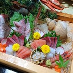 Ryori Ryokan Kanetomo - 夕食！刺身盛り合わせ！