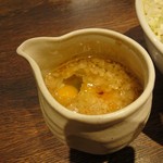 つけめんTETSU 壱の木戸 - 「まぜそば（大盛）」のたれ