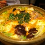 ほていさん 本店 - お鍋が出来てきました、いい匂い、ぐふふ♪