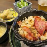 裏天満 こばち屋 - 創作石焼ランチ【ベーコンとキノコのバターライス】８００円