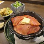 裏天満 こばち屋 - 創作石焼ランチ【ベーコンとキノコのバターライス】８００円