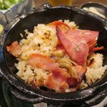 裏天満 こばち屋 - 創作石焼ランチ【ベーコンとキノコのバターライス】８００円