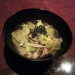 りょうりや 御旅屋 - 新キャベツと牡蠣のさっと煮