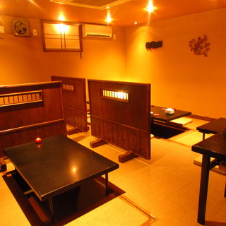 掘り炬燵の大部屋です。団体様でのご来店にも是非。