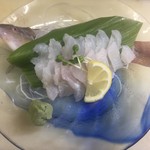 ダイニングヒロ - 大将が釣って来たキュウセン ベラのお造り