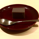 銀座 しのはら - 甘味：黒豆の水羊羹