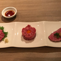 焼肉うしごろ 西麻布本店 - 牛刺し3種盛り
