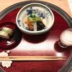 あらや滔々庵 - 春のコース料理のスタートです