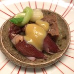 あらや滔々庵 - 蛍烏賊 のびる 大徳寺麩 辛子酢味噌