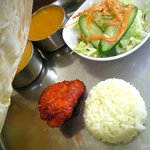 ゴアインディアンレストラン - Ａセット・ナンの裏ご飯とお肉