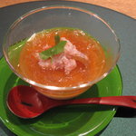 Kaiseki Kafe Akichi - 魚翅茶碗蒸（１月後半のコースメニュー）