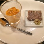 鉄板焼・フレンチ・和洋会席 ボナージュ - ポテトのムース、お肉のパテ　※アミューズ2種
