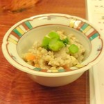 籠太 - お通し ※おからっぽいが柚子風味