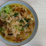 うどんのいなや - きしめん+かき揚げ、ねぎ