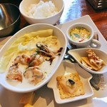 クウ カフェ - ▲プレートランチ@1188円サラダスープ付き