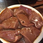 七輪ホルモン焼きもつ鍋 まことや  - レバ厚し