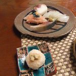 太平寿し - 甘海老、烏賊、鯖、香箱蟹